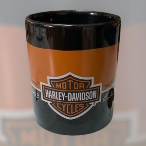 Harley-Davidson Motor Cycles‎ 1903 Ceramic Coffee Mug Black Orange Established